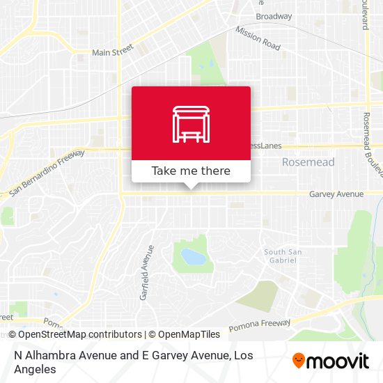 N Alhambra Avenue and E Garvey Avenue map