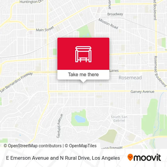 Mapa de E Emerson Avenue and N Rural Drive