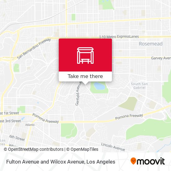 Fulton Avenue and Wilcox Avenue map
