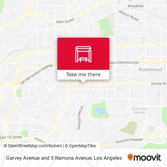 Mapa de Garvey Avenue and S Ramona Avenue
