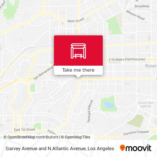 Garvey Avenue and N Atlantic Avenue map