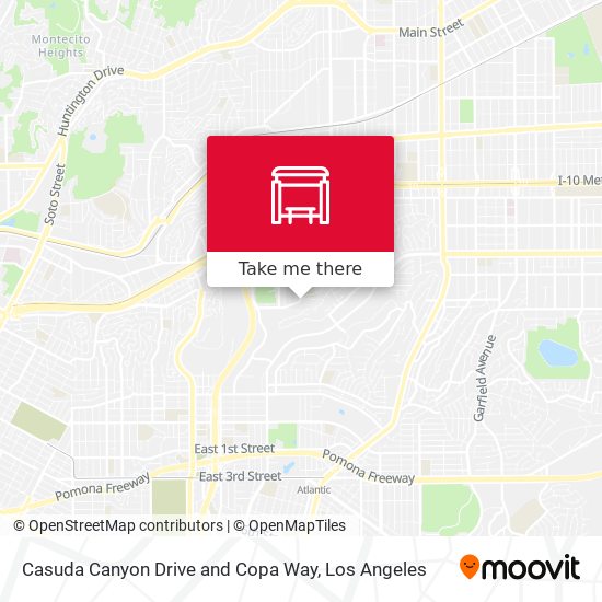 Casuda Canyon Drive and Copa Way map