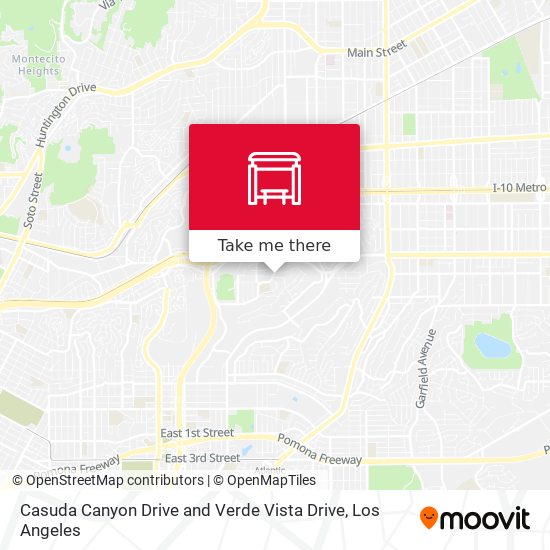 Casuda Canyon Drive and Verde Vista Drive map