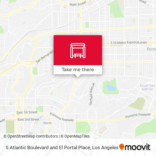S Atlantic Boulevard and El Portal Place map