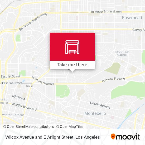 Wilcox Avenue and E Arlight Street map
