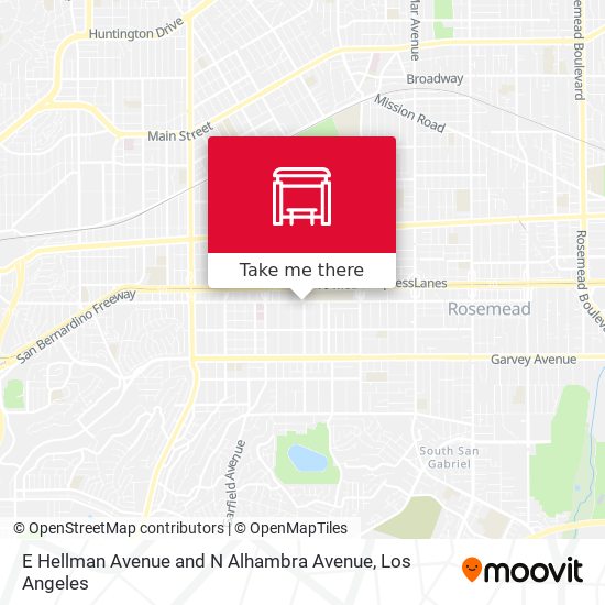 Mapa de E Hellman Avenue and N Alhambra Avenue