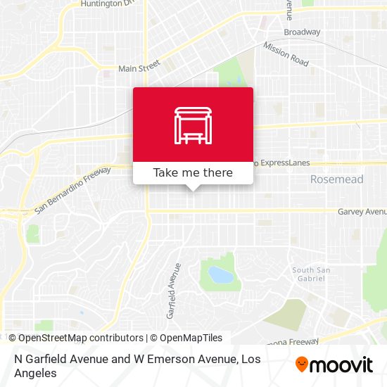 Mapa de N Garfield Avenue and W Emerson Avenue