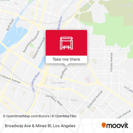 Broadway Ave & Mines Bl map
