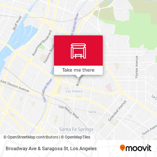 Broadway Ave & Saragosa St map