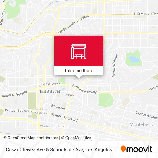 Cesar Chavez Ave & Schoolside Ave map