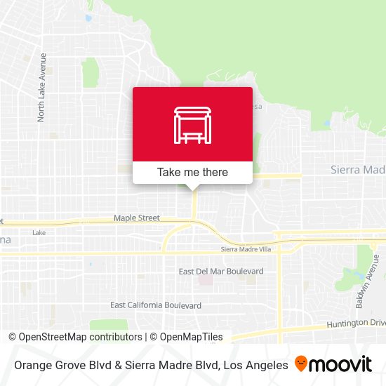 Orange Grove Blvd & Sierra Madre Blvd map