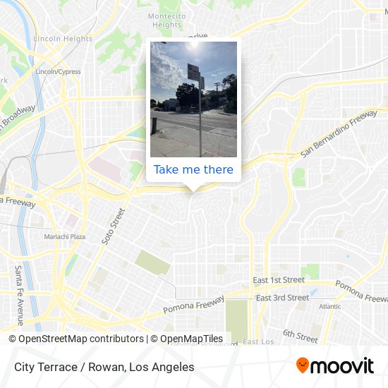 Mapa de City Terrace / Rowan