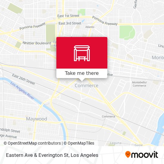 Eastern Ave & Everington St map