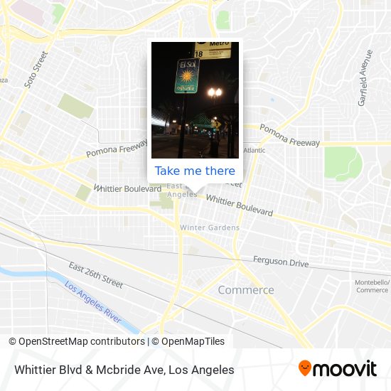 Whittier Blvd & Mcbride Ave map