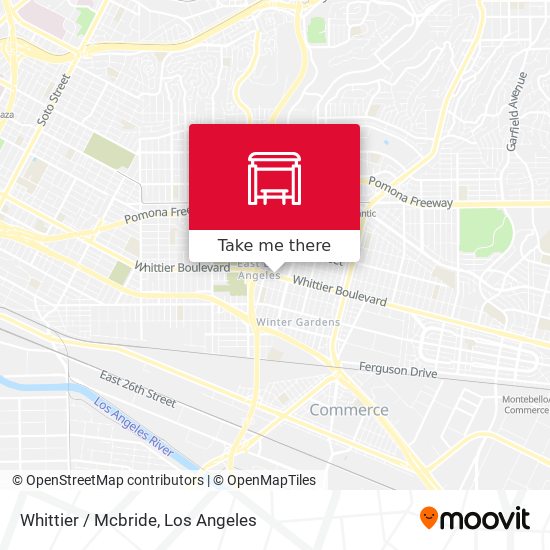Mapa de Whittier / Mcbride