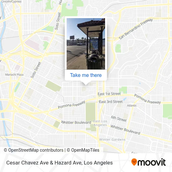 Cesar Chavez Ave & Hazard Ave map