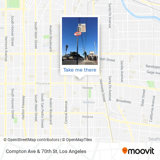 Compton Ave & 70th St map