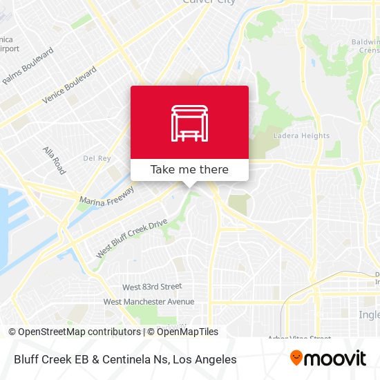 Mapa de Bluff Creek EB & Centinela Ns