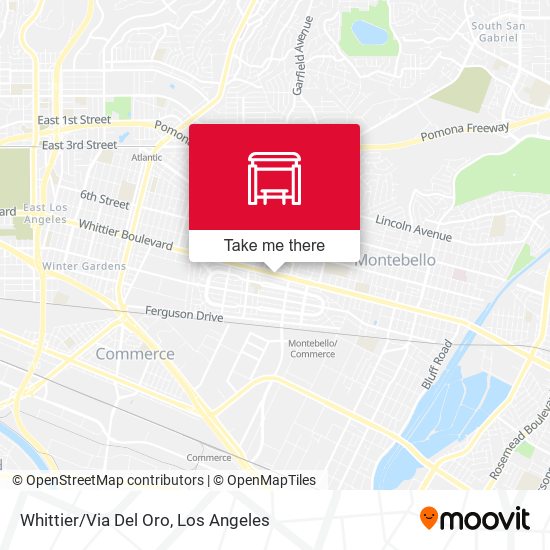 Mapa de Whittier/Via Del Oro