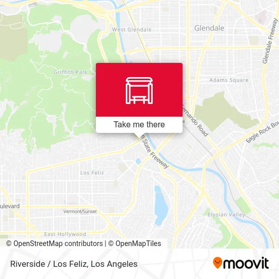 Riverside / Los Feliz map