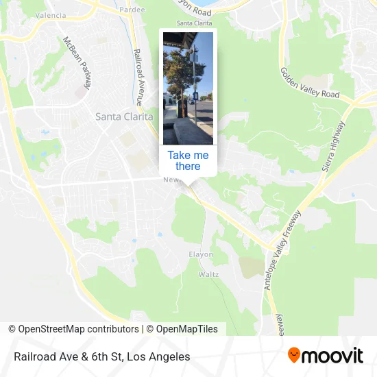Railroad Ave & 6th St map