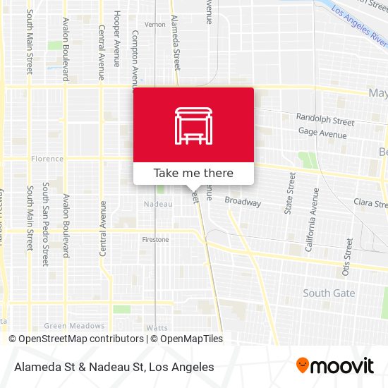 Alameda St & Nadeau St map
