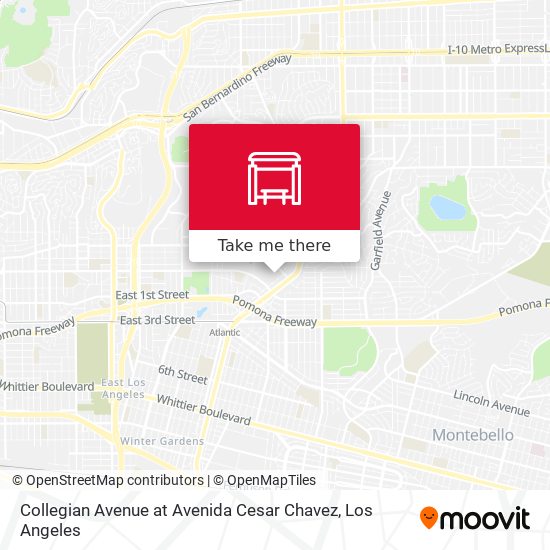 Collegian Avenue at Avenida Cesar Chavez map