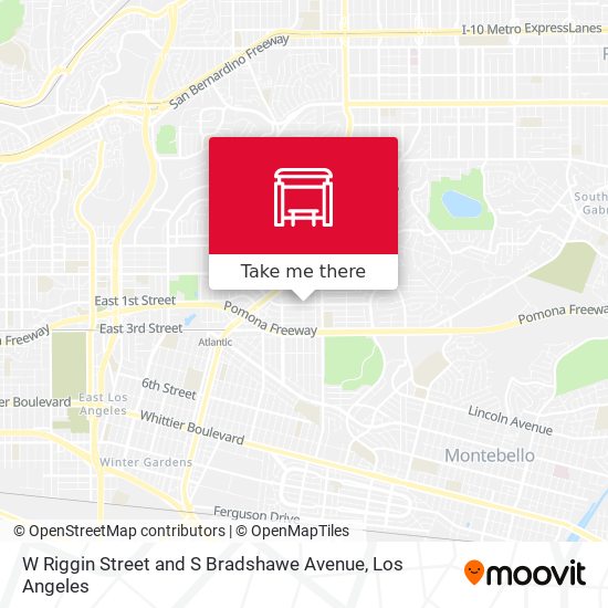 W Riggin Street and S Bradshawe Avenue map