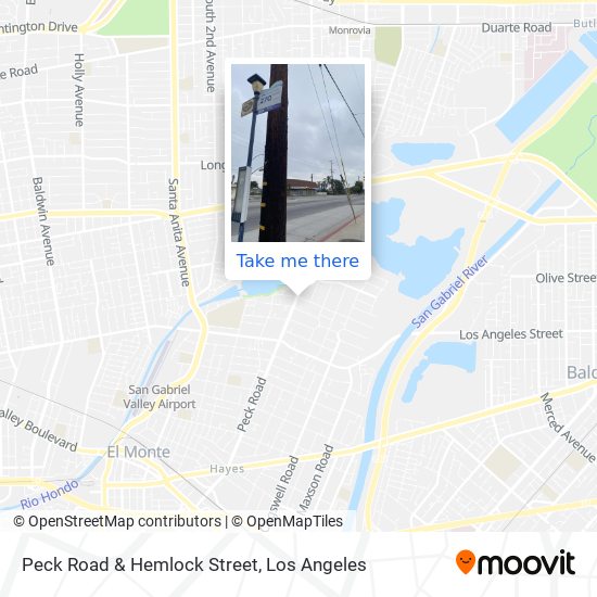 Peck Road & Hemlock Street map