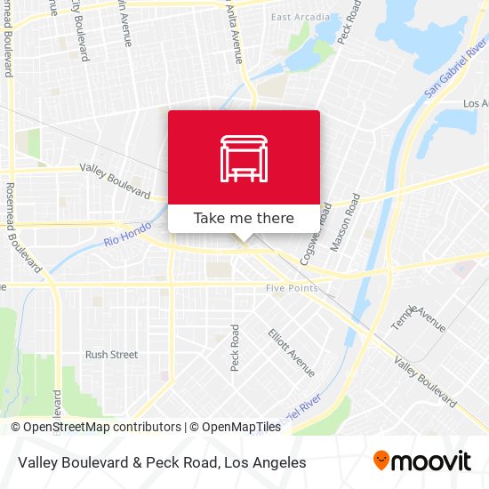 Valley Boulevard & Peck Road map
