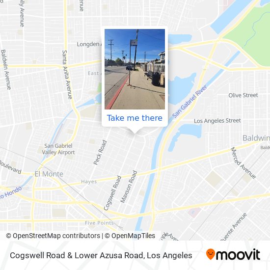 Mapa de Cogswell Road & Lower Azusa Road