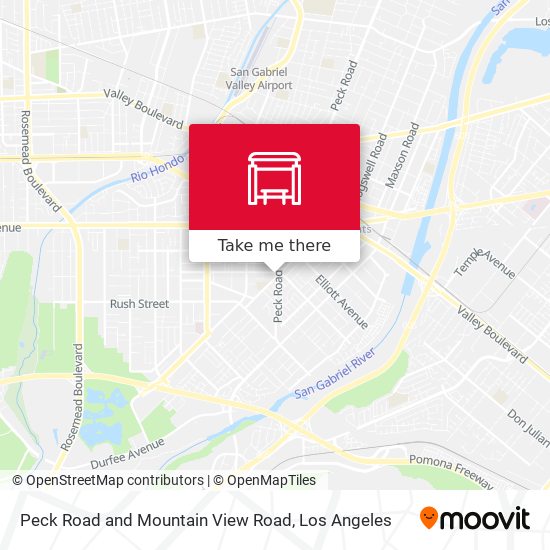 Peck Road and Mountain View Road map