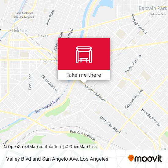 Valley Blvd and San Angelo Ave map