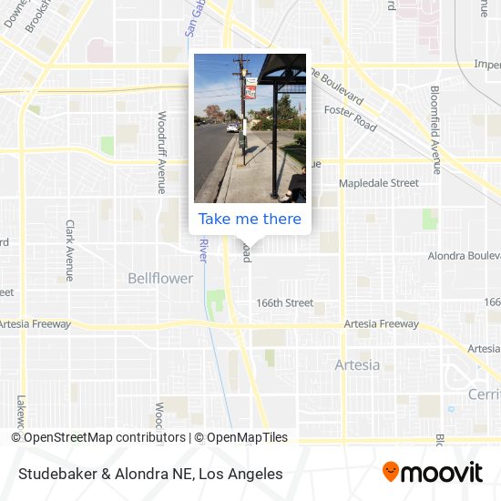 Studebaker & Alondra NE map