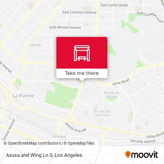 Mapa de Azusa and Wing Ln S