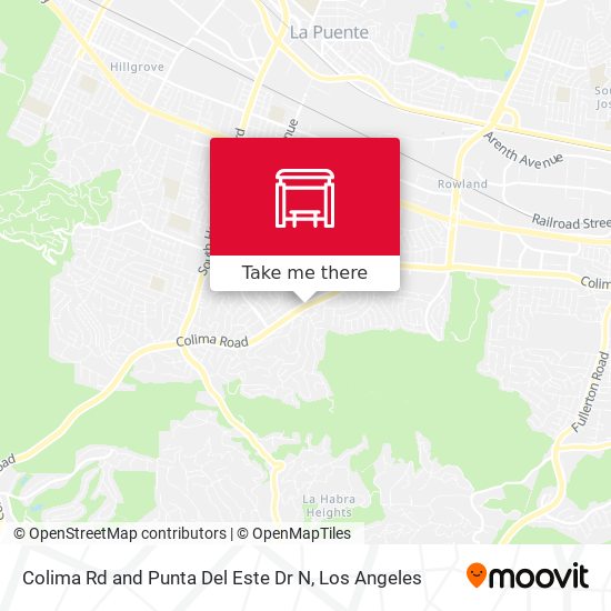 Colima Rd and Punta Del Este Dr N map