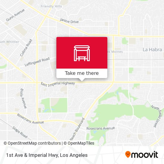 1st Ave & Imperial Hwy map