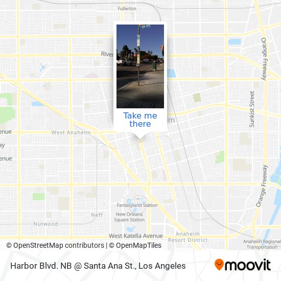 Harbor Blvd. NB @ Santa Ana St. map