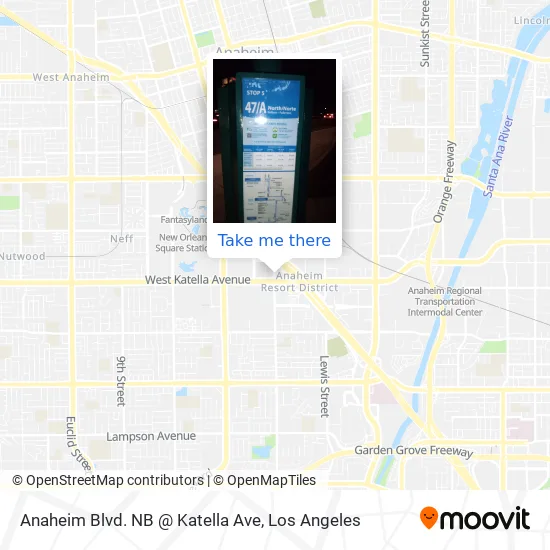 Anaheim Blvd. NB @ Katella Ave map