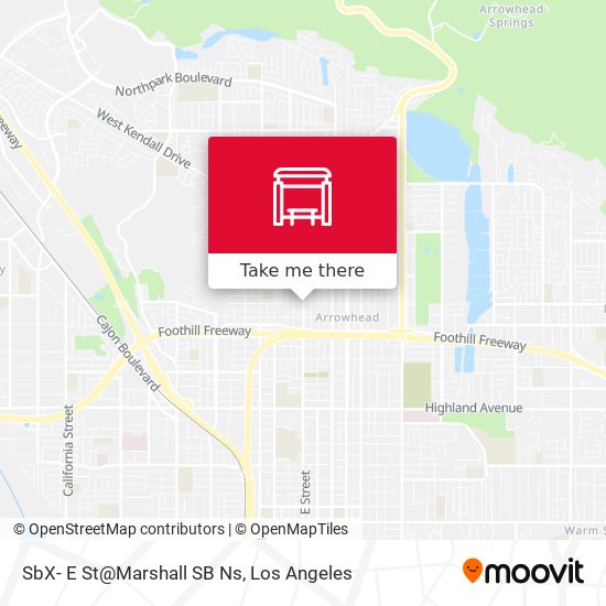 SbX- E St@Marshall SB Ns map