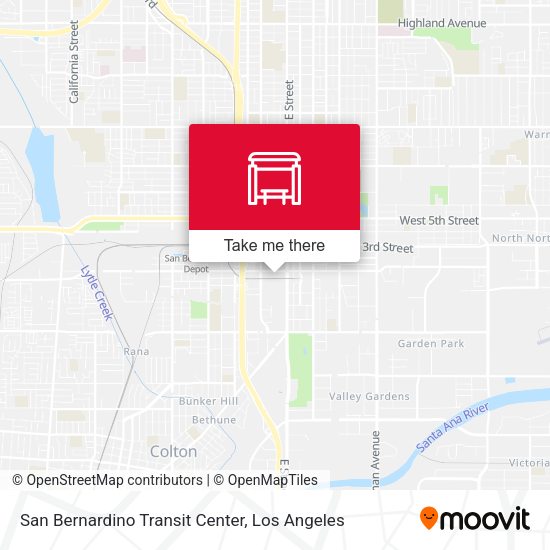 San Bernardino Transit Center map