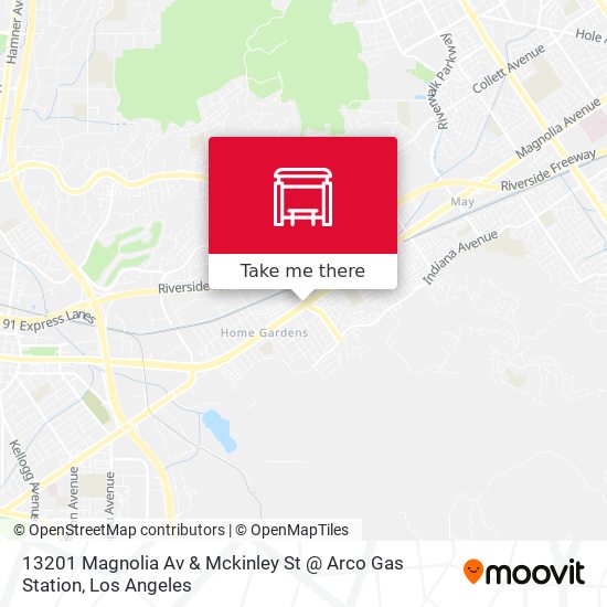 13201 Magnolia Av & Mckinley St @ Arco Gas Station map
