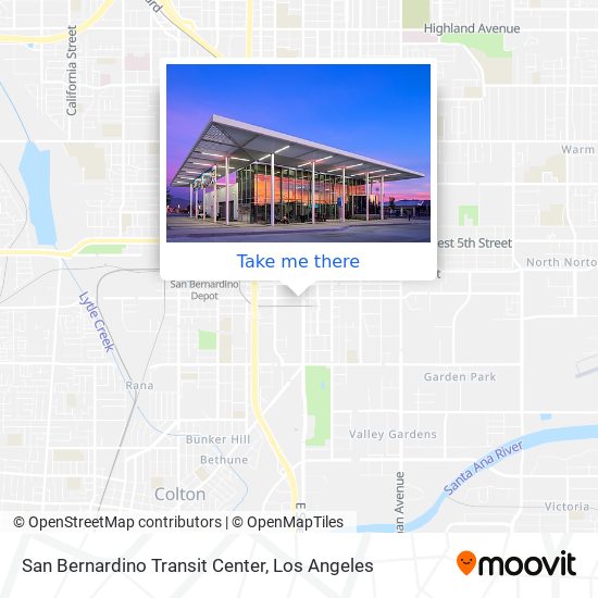 San Bernardino Transit Center map