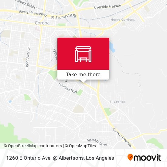 1260 E Ontario Ave. @ Albertsons map