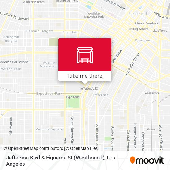 Jefferson Blvd & Figueroa St (Westbound) map
