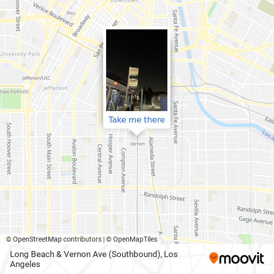 Long Beach & Vernon Ave (Southbound) map