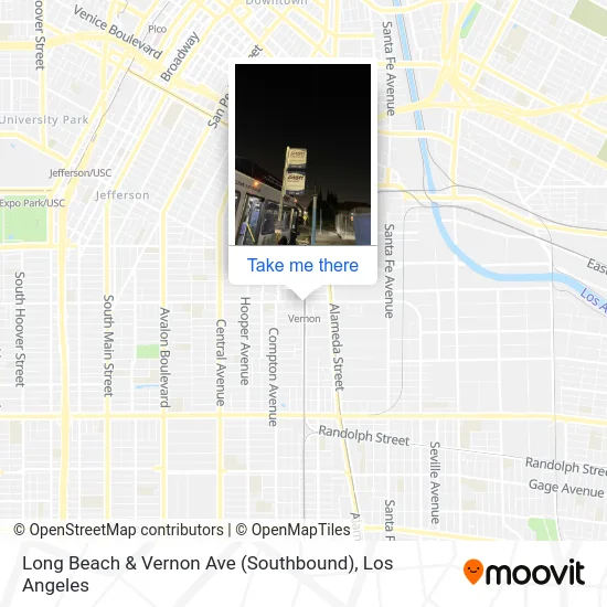 Long Beach & Vernon Ave (Southbound) map