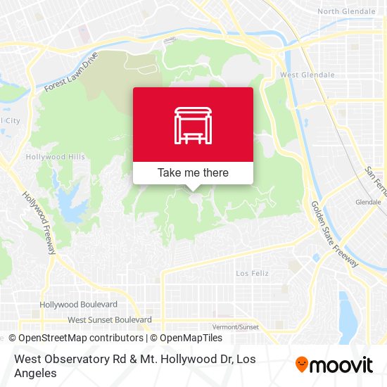 Mapa de West Observatory Rd & Mt. Hollywood Dr