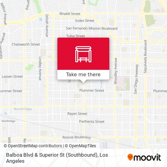 Mapa de Balboa Blvd & Superior St (Southbound)