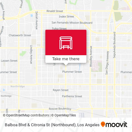 Balboa Blvd & Citronia St (Northbound) map